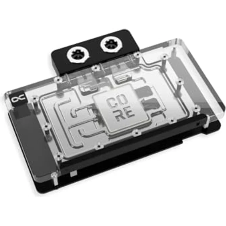 Alphacool Core GeForce RTX 5080 Epic-X Wasserblock mit Backplate, maßgeschneidert für PNY Grafikkarten, Messinganschlüsse, Aluminiumrückplatte – Bild 1