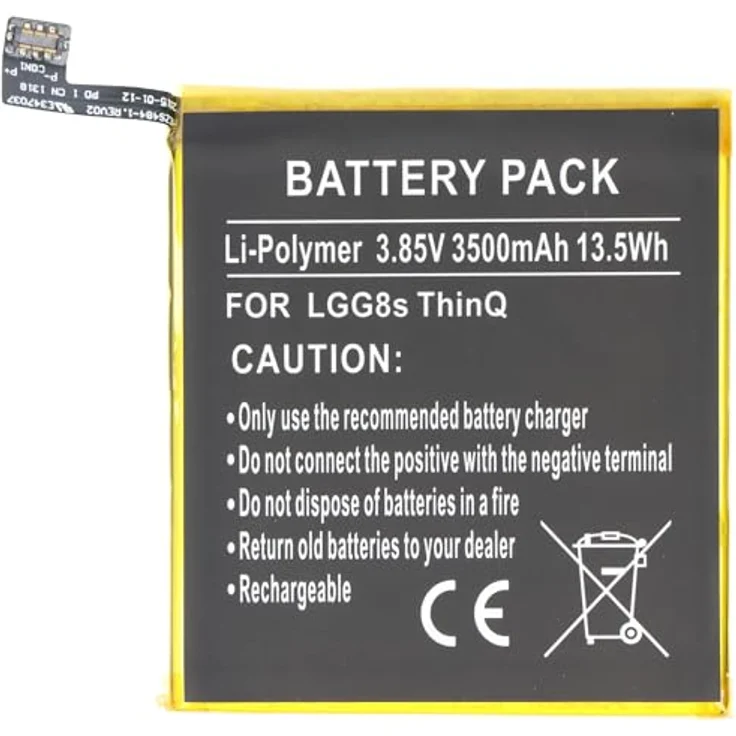AccuCell Akku kompatibel mit LG G8s ThinQ, Li-Polymer, 3,85V, 3500mAh, 13,5Wh – Bild 2