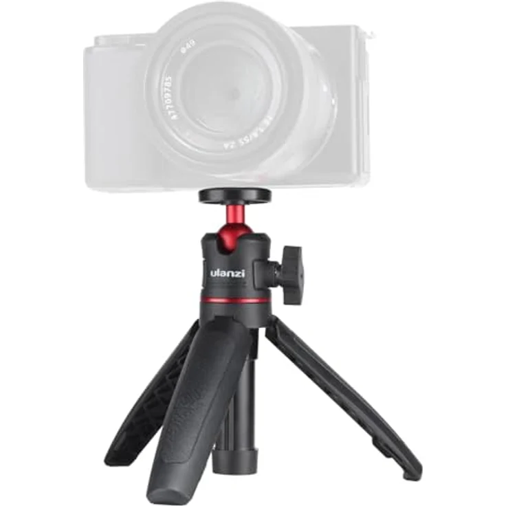 ULANZI MT-08 Kompaktes Reisestativ, tragbar, 1/4-Zoll-Schraube, kompatibel mit Sony ZV1/RX100 VII/Canon G7X Mark/Fujifilm X100V/Leica Q2, 360° Kugelkopf, rutschfester Griff – Bild 1