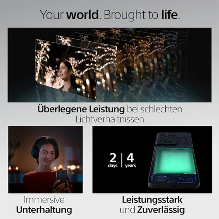 Sony Xperia 1 VIII - 6,5" 19,5:9 FHD+ HDR OLED 120Hz, Dreifach-Kamera mit neuem Teleobjektiv, Xperia AI, Akku für 2 Tage, 3,5mm Audio, Dual SIM, Graphit-Schwarz – Bild 5
