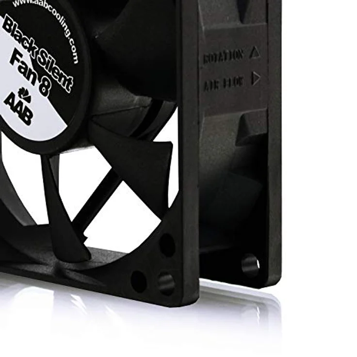 AAB Cooling Black Silent Fan 8 - 80mm leise und effizient Gehäuselüfter mit 4 Anti-Vibrations-Pads – Bild 6