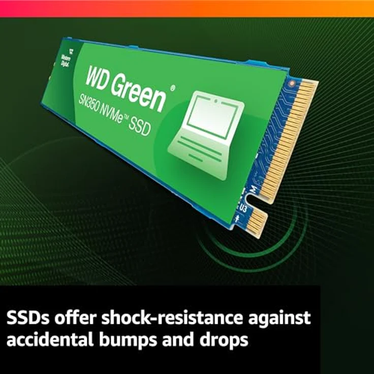 WD Green SN350 NVMe SSD WDS100T3G0C - Solid-State-Disk - 1 TB - intern - M.2 2280 - PCI Express 3.0 x4 (NVMe) – Bild 5