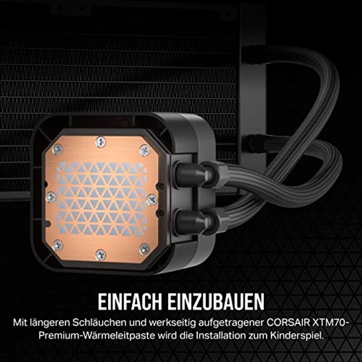 Corsair iCUE H100i Elite LCD XT, CPU Wasserkühler mit integriertem LCD-Display zur individuellen Anzeige, Schwarz – Bild 6