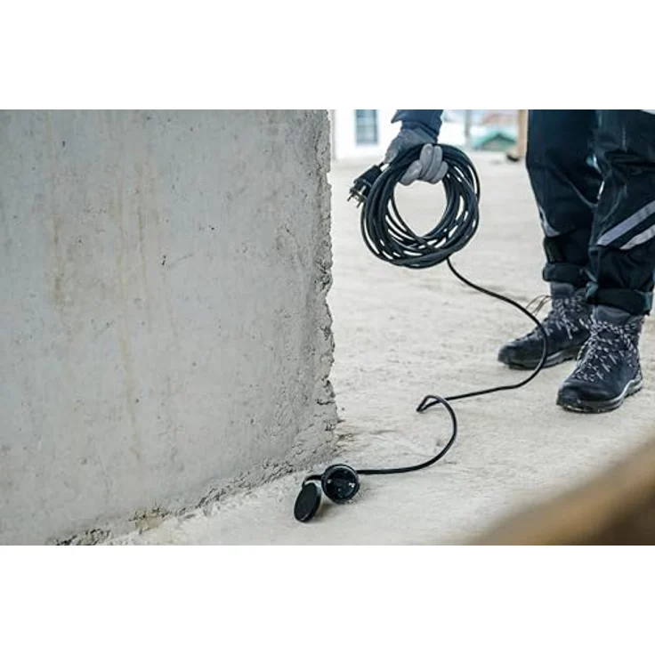 Brennenstuhl BREMAXX Verlängerungskabel (15m Kabel in schwarz, für den kurzfristigen Einsatz im Außenbereich IP44, einsetzbar bis -35 °C, öl- und UV-beständig) – Bild 4