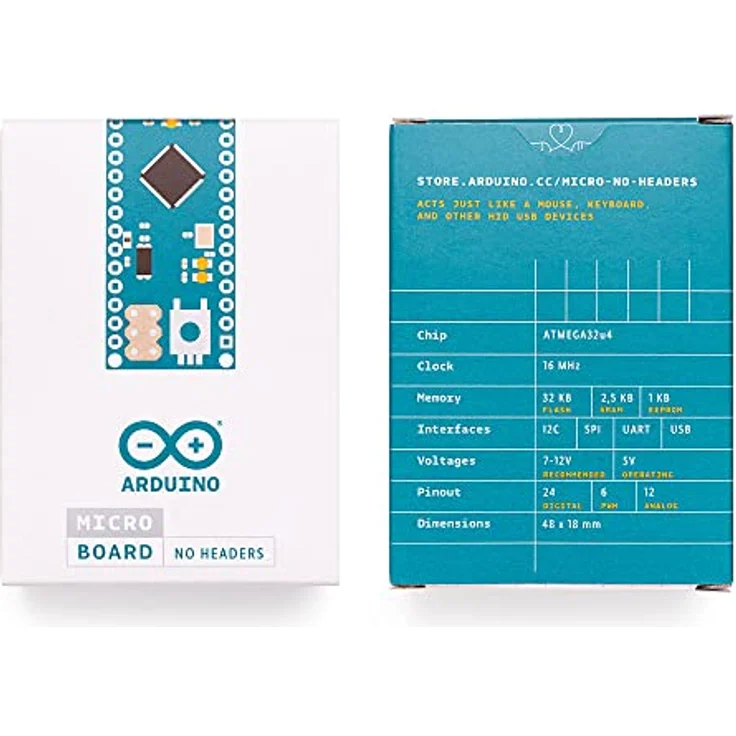 Arduino Micro ATmega32U4 Mikrocontroller Board, 20 digitale Pins, integrierter USB-Anschluss, ohne Header – Bild 5