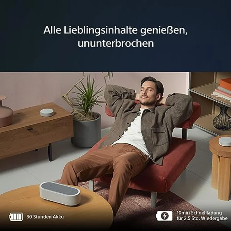 Sony HT-AX7 tragbares Heimkinosystem - Kinosound überall mit 360° Raumklang - Bis zu 30 Stunden Akkulaufzeit - Bluetooth- – Bild 4
