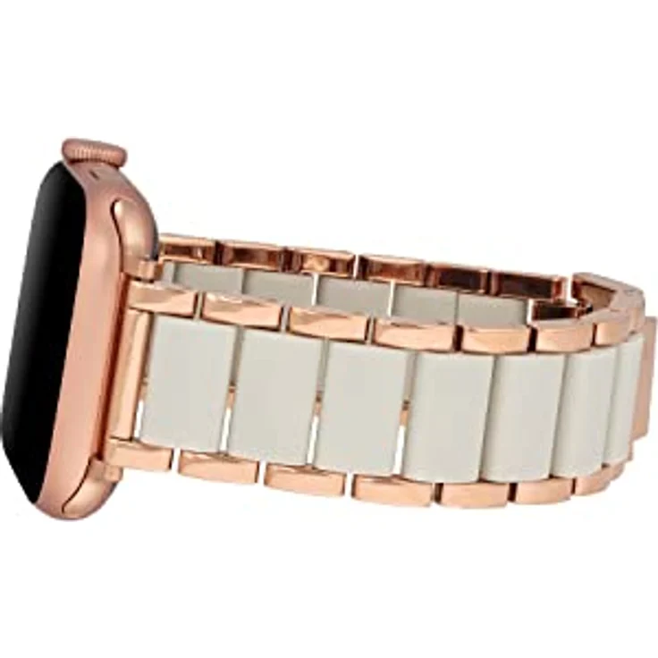 Anne Klein Rubberized Fashion Bracelet für Apple Watch, verstellbar und sicher, Ersatzband für Apple Watch 38/40/41mm in Beige – Bild 2