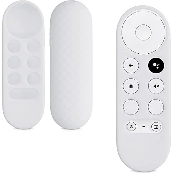 kwmobile Hülle Fernbedienung kompatibel mit Google Chromecast 2020 4K / Chromecast 2022 HD - Weiß, Silikon Case für TV Zubehör – Bild 3