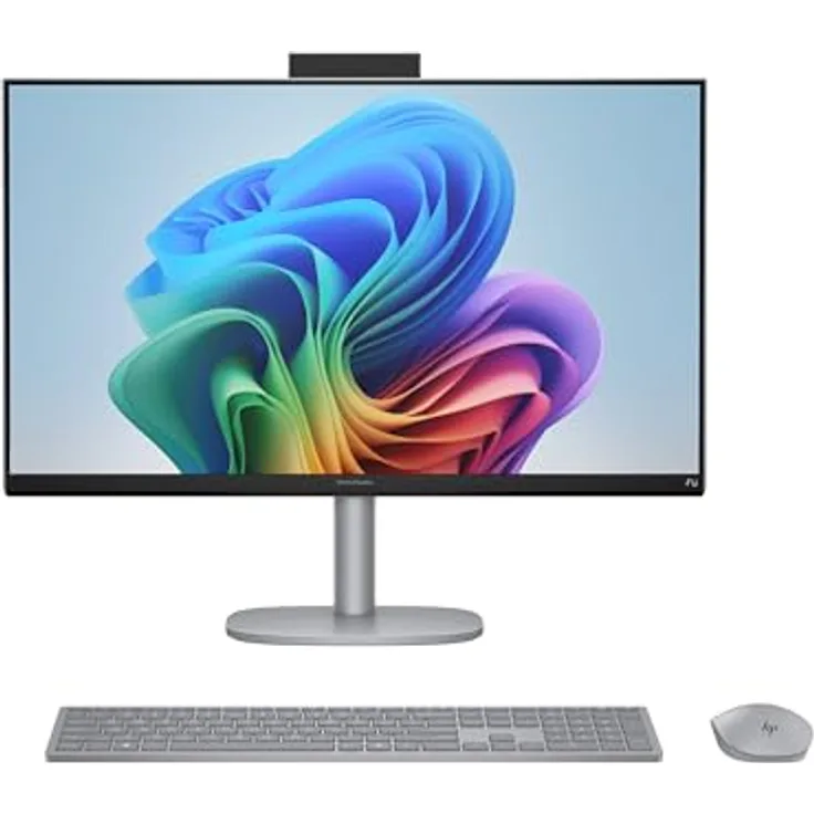 HP OmniStudio X AIO 27-cs1076ng, 27 Zoll All-in-One-PC mit Intel Core Ultra 7, 16 GB RAM, 2000 GB Speicher, Silber