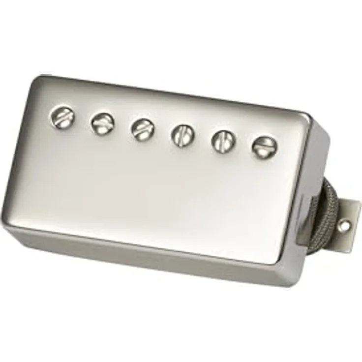 Gibson Custombucker Nickel Set, Humbucker Tonabnehmer für E-Gitarre, Hals- und Stegposition, Vintage 8K Output, Nickel Kappenfarbe, Made in USA