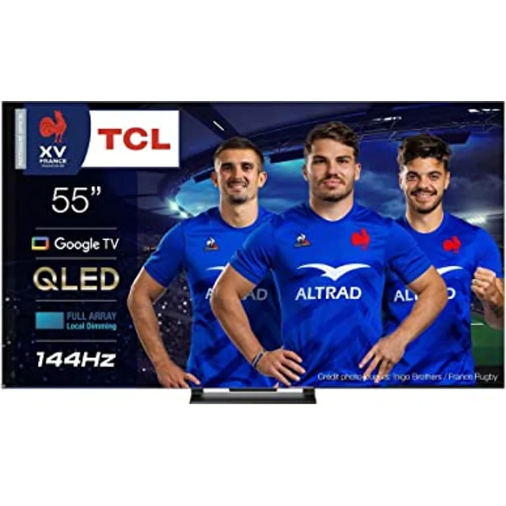 TCL QLED TV 4K 139cm Fernseher 55 Zoll TV 4K QLED 55QLED870 Google TV - Quantum Dot, Dolby Atmos Sound, 4 x HDMI 2.1, Schwarz – Bild 1