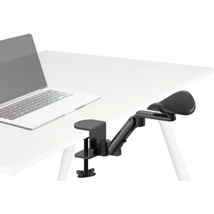hjh OFFICE RELEX RT1 Armstütze, Ergonomische Handballenauflage aus Aluminium und Stahl, gepolstert, drehbar, für Schreibtisch