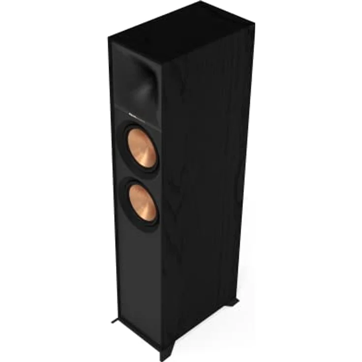 Klipsch R-600F Standlautsprecher, schwarz, schlankes Design, vergoldete Anschlussklemmen – Bild 1
