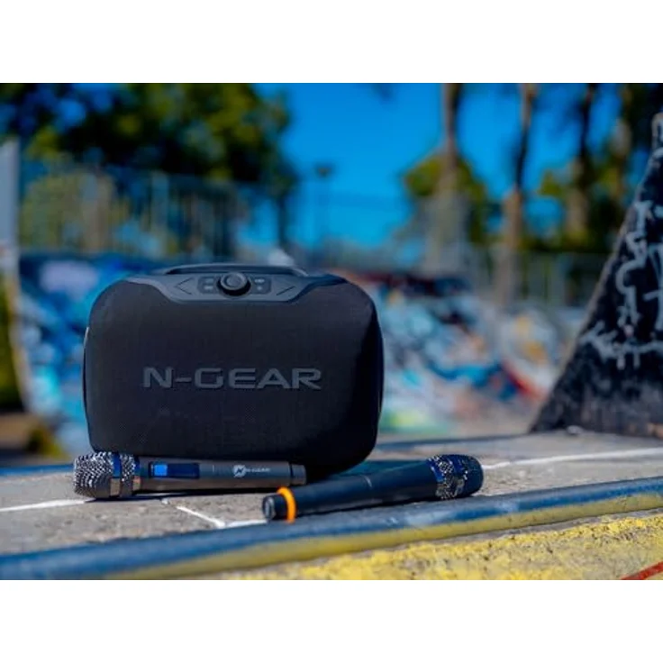 N-Gear NRG600 120 Watt Bluetooth-Speaker inkl. 2 Mikrofone (IPX5 wasserdicht, Schwarz) – Bild 4