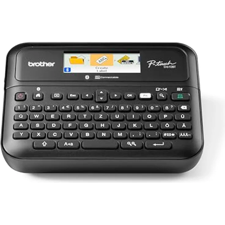 Brother P-touch D610BTVP, Beschriftungsgerät mit Bluetooth und iPrint&Label App, Schwarz – Bild 1