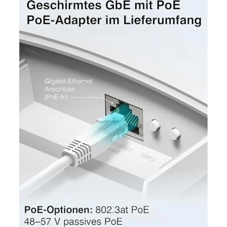 7Links WLAN-Repeater WLR-1260, Outdoor-Dualband-Repeater mit WiFi 6, 3000 Mbit/s, IP65, bis 150 m Reichweite, PoE – Bild 7