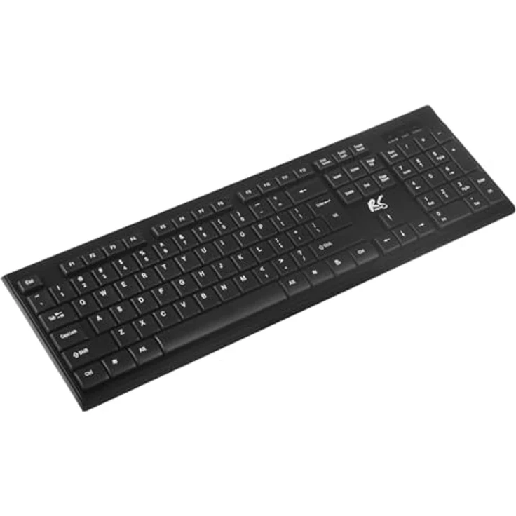 NanoRS RS580 ergonomische Tastatur (Kabelloses Tastatur- und Maus-Set) - Schwarz – Bild 2