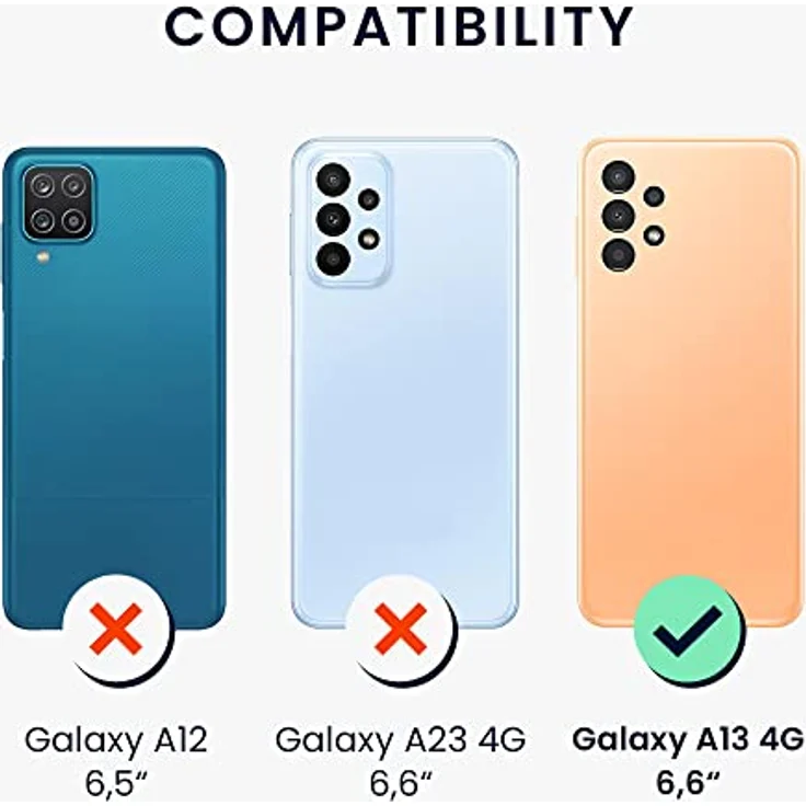 kwmobile Handyhülle für Samsung Galaxy A13 4G - TPU Case in Cool Glacier, flexibel mit kabellosem Laden, rutschfester Gummierung – Bild 2
