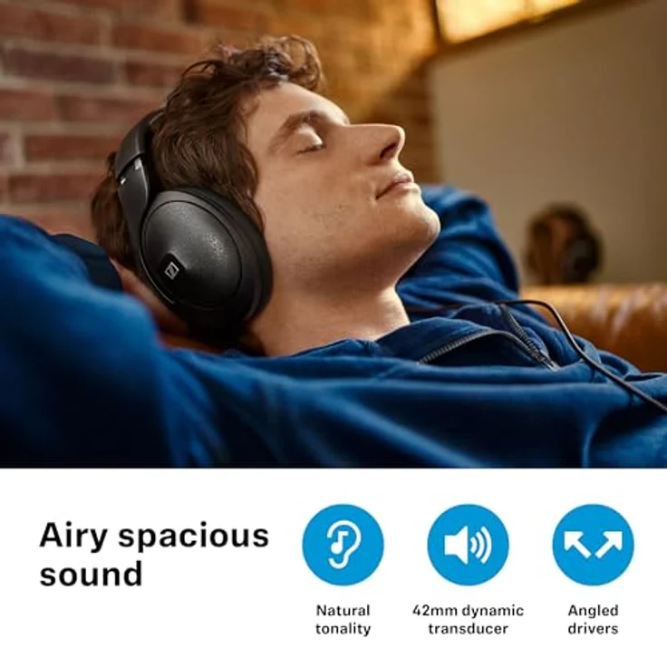 Sennheiser HD 620S geschlossene Kopfhörer - audiophiler Stereo Sound mit lautsprecherähnlichem Raumgefühl und optimiertem Surround für immersiven Klang - mit Kabel, schwarz – Bild 3