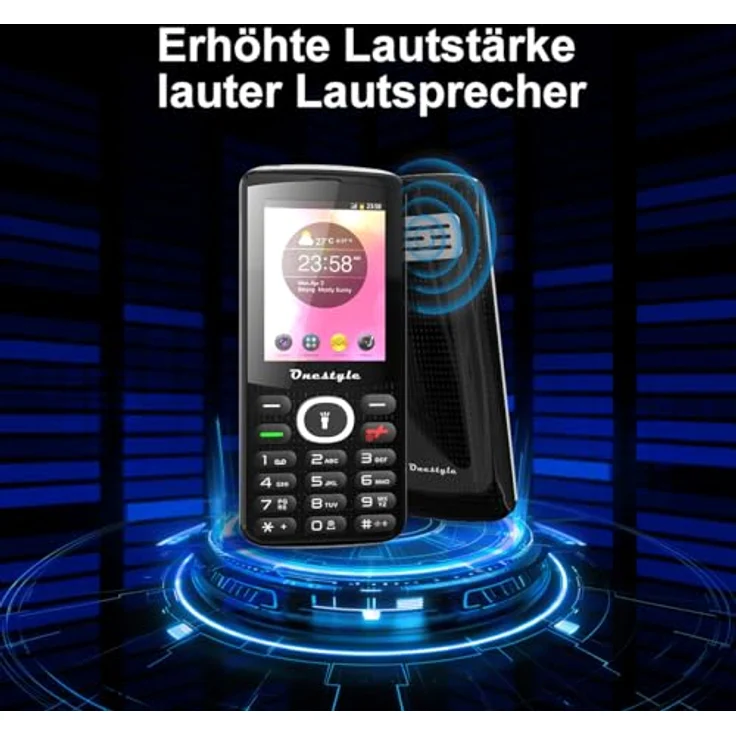Onestyle B10, Seniorenhandy mit großem Farbdisplay, FM-Radio und Taschenlampe – Bild 3