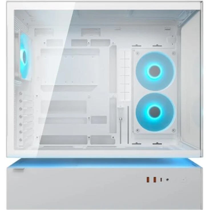 Cougar CFV235 Gehäuse Midi-Tower, ARGB, Glas, Weiss, für ATX/mATX/Mini-ITX, mit USB 3.2 und Platz für 4x 2.5"/2x 3.5" Laufwerke – Bild 4