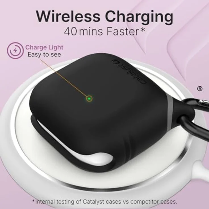 Catalyst Wasserdichtes Case für Apple AirPods, IP-67 zertifizierte Schutzhülle mit Karabiner, Schwarz – Bild 6
