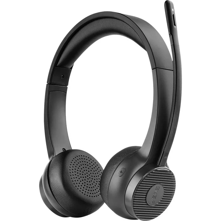 EKSA H16, Wireless On-Ear Headset mit Bluetooth®-Multipoint, Noise Cancelling und 55 Stunden Akkulaufzeit, Schwarz