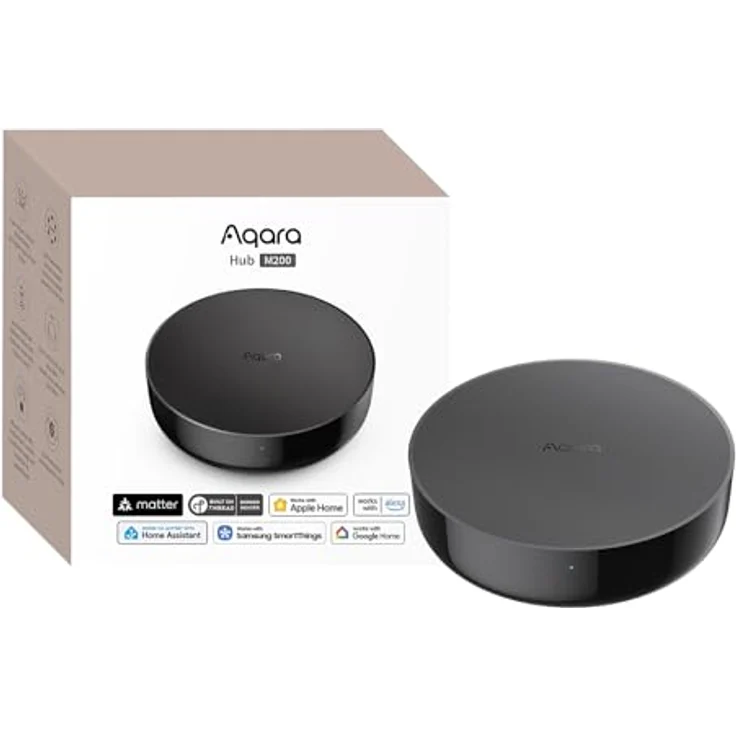 Aqara Smart Hub M200, Matter-Controller mit Zigbee, Bluetooth, WLAN, PoE, IR, unterstützt Alexa, Apple HomeKit, Home Assistant, SmartThings, Google Home – Bild 1