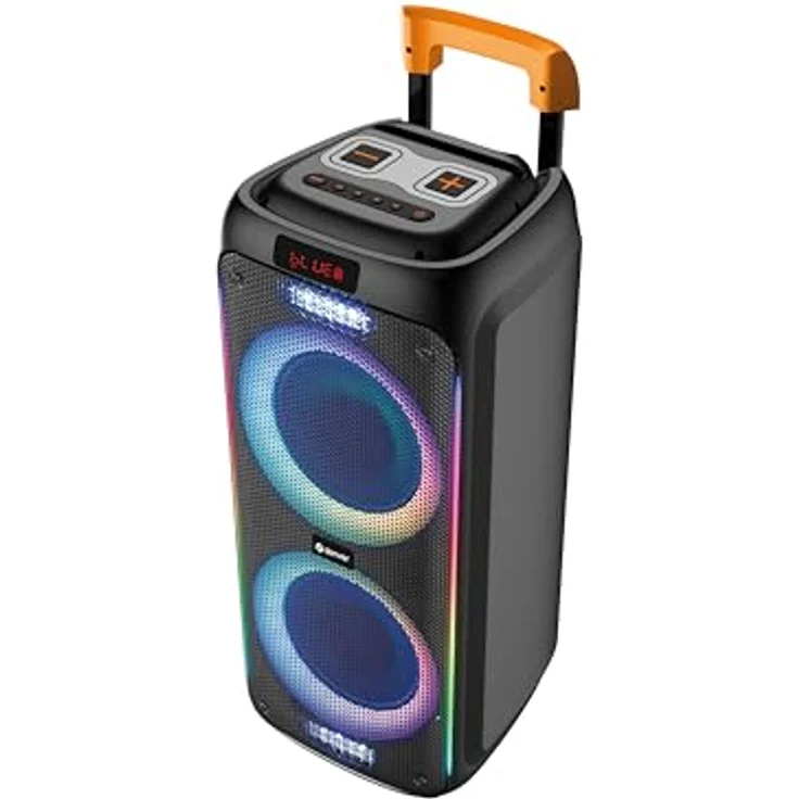 Denver Inter Sales TSP-456 Bluetooth® Lautsprecher 600W (60W RMS) mit RGB-Lichteffekten, Fernbedienung und Kabelmikrofon – Bild 2