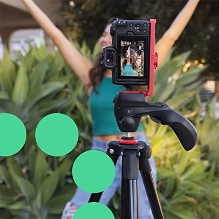 JOBY Compact Action-Stativ, Kamerastativ mit Kugelkopf, Universal ¼-20" Schnellspanner und Tragetasche, für CSC, DSLR, spiegellose Kameras, Farbe: Schwarz, 1,5kg Tragkraft – Bild 5