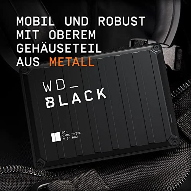 WD_Black P10 Game Drive 2 TB Externe Gaming Festplatte (Mobile und robuste Festplatte, für Konsole und PC, bis zu 125 Spiele speichern) Schwarz – Bild 5