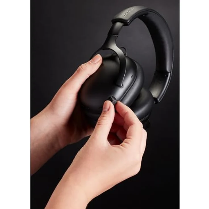 MEDION HX-1 Pure Over Ear Kopfhörer, kabellos, Bluetooth 5.4, 100 Stunden Akkulaufzeit, passive Noise Isolation, IPX4 spritzwassergeschützt, urban anthrazit – Bild 2