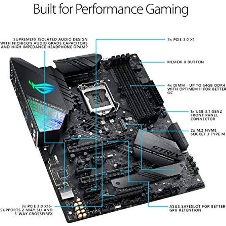 ASUS ROG Strix Z390-F Gaming Mainboard Sockel 1151 (ATX, Intel Z390, DDR4-Speicher, duale M.2 Anschlüsse, SATA 6Gbit-s, USB 3.1 Gen 2) – Bild 5