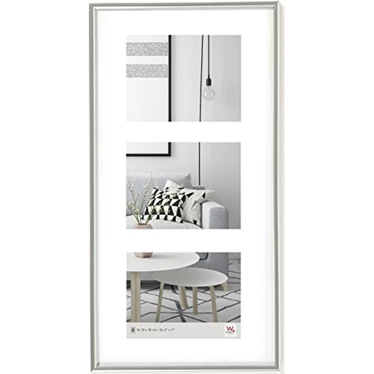 walther design KS330H Galeria Bilderrahmen, Kunststoff, 30x30 cm, silber – Bild 1