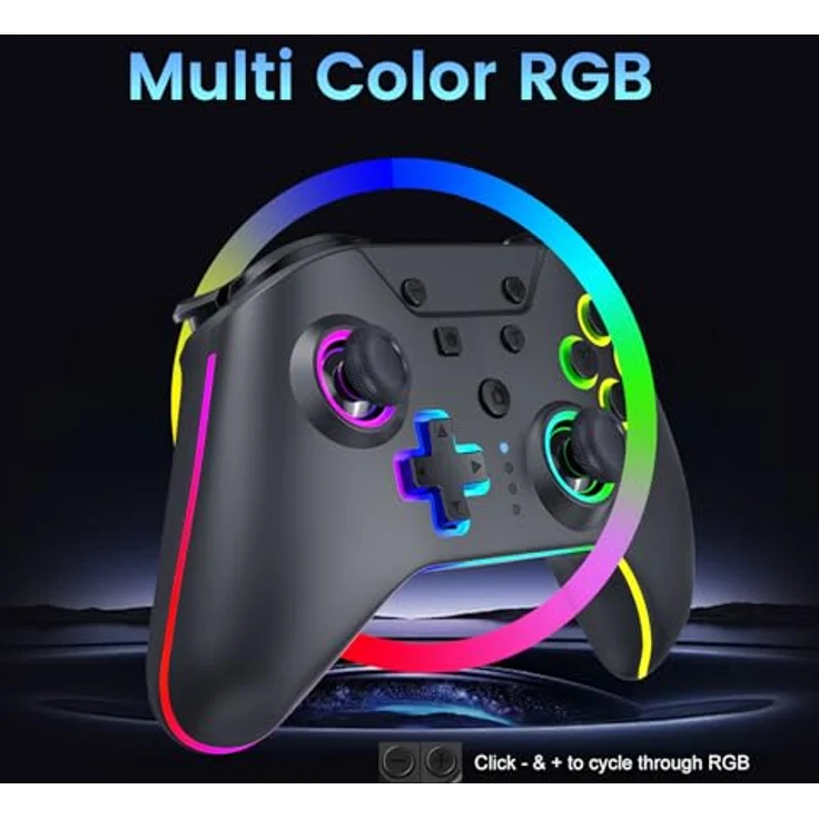 Hyperkin Armor3 NuRival Wireless Hall Effekt Controller, kabelloser Gamepad mit LED-Beleuchtung, schwarz – Bild 5