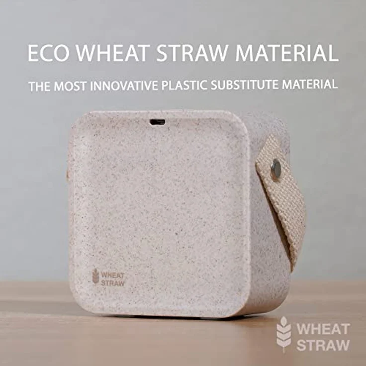 MarsGaming MS-ECO, Ökologischer Bluetooth 5.1 Lautsprecher, Organisch Material Wheat Straw und Bambus, Kompakte Größe, MSECO, Grau – Bild 2
