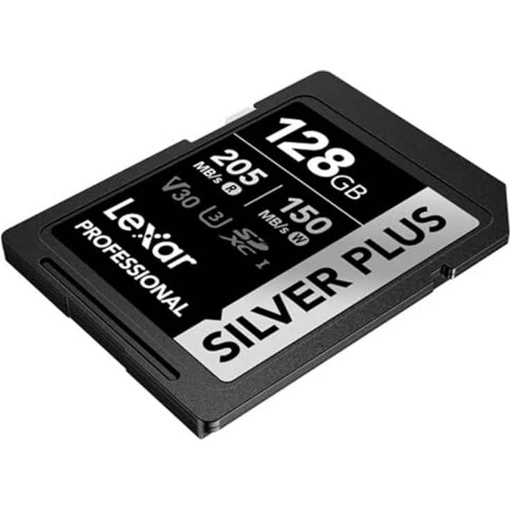 Lexar Professional Silver Plus 128 GB SDXC UHS-I V30 SD-Karte, Schwarz/Silber, 205 MB/s Lesegeschwindigkeit, 150 MB/s Schreibgeschwindigkeit, temperaturbeständig, schockresistent – Bild 6