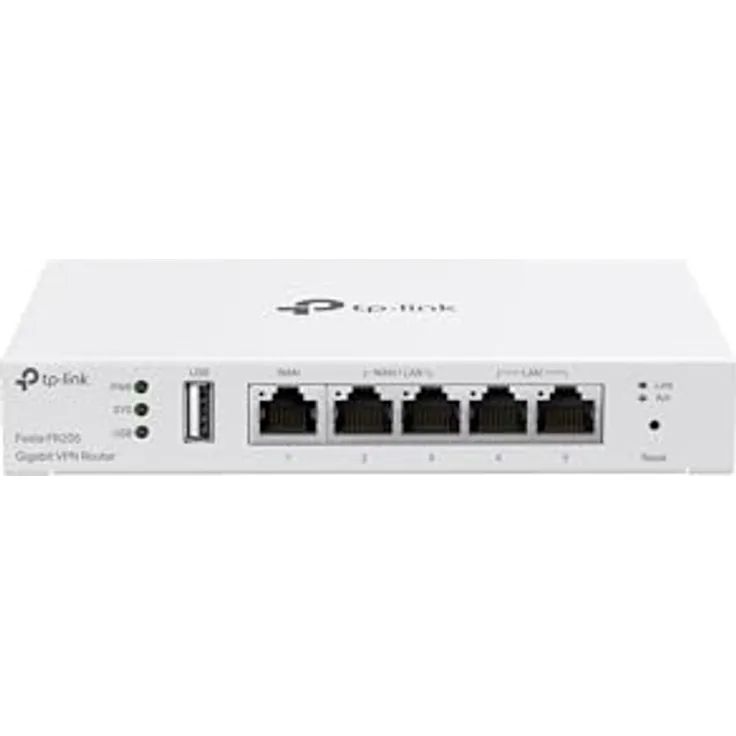 TP-Link Festa FR205 Gigabit VPN Gateway, ohne WiFi, 5× Gigabit-Ports, 1× USB WAN-Port, unterstützt IPSec, PPTP, L2TP und OpenVPN, Kostenlose Cloud-Verwaltung, Business-Level-Qualität