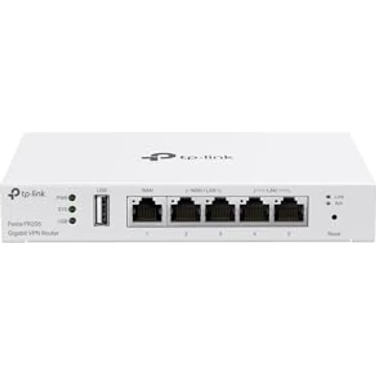 TP-Link Festa FR205 Gigabit VPN Gateway, ohne WiFi, 5× Gigabit-Ports, 1× USB WAN-Port, unterstützt IPSec, PPTP, L2TP und OpenVPN, Kostenlose Cloud-Verwaltung, Business-Level-Qualität – Bild 1