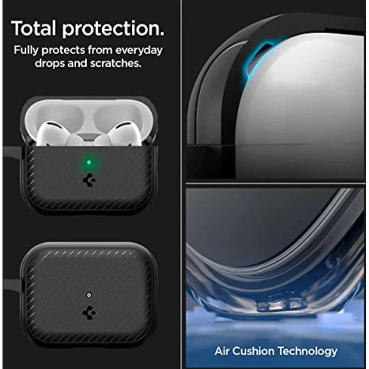 Spigen Mag Armor MagFit Hülle Case Kompatibel mit AirPods Pro 2. Generation (2023/2022) - Schwarz – Bild 5