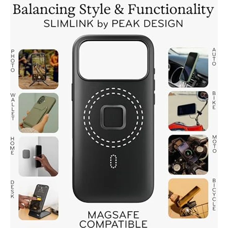 Peak Design Mobile Everyday Stoffhülle für iPhone Pro Max, anthrazit, robustes Material und schützendes Design – Bild 2