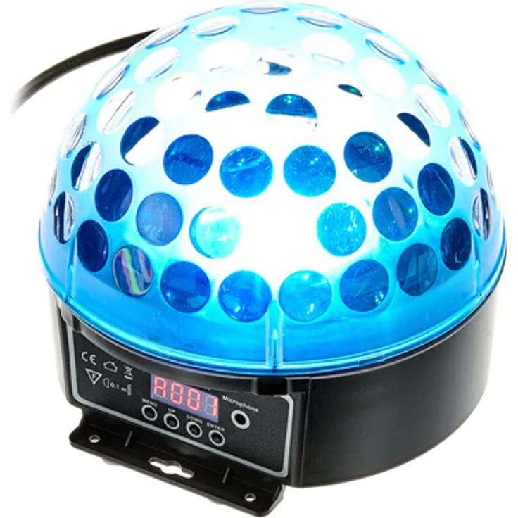 Varytec LED Hellball 3 RGB, futuristischer Spiegelkugel Effekt mit 3x3 Watt RGB LEDs, DMX512, Automatik- und Sound-to-Light Modus