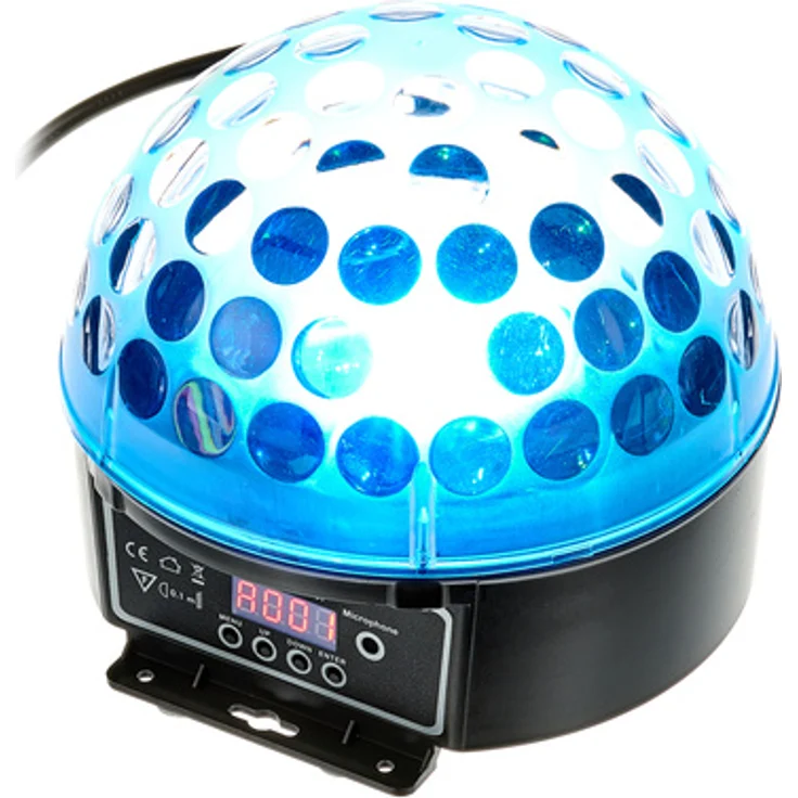 Varytec LED Hellball 3 RGB, futuristischer Spiegelkugel Effekt mit 3x3 Watt RGB LEDs, DMX512, Automatik- und Sound-to-Light Modus
