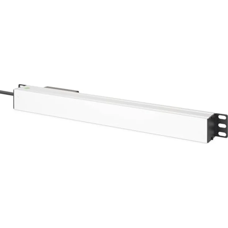 Digitus Steckdosenleiste 7-fach, Aluminium mit Leitungsschutzschalter, 1,80 m Länge, für 19" Netzwerkschränke – Bild 2