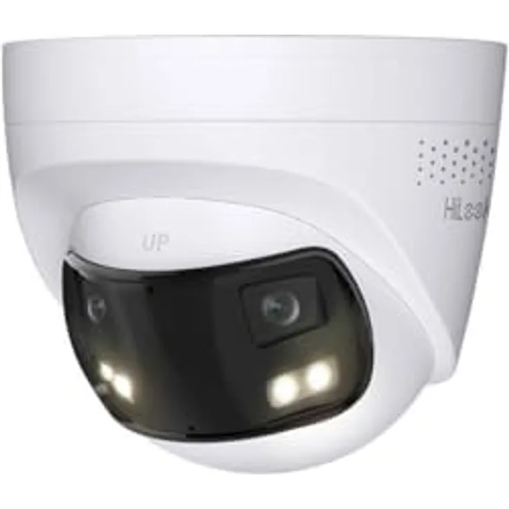 HILOOK IPC-T280HAD-LUF/SL, Kabelgebundene IP Überwachungskamera mit 180° Dual-Lens Panorama, 8 MP Ultra-HD, Smart Hybrid Light, IP67 wetterfest, PoE-fähig
