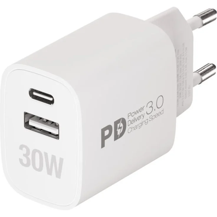 Vivanco Vicotron 30W Dual PD 3.0, USB-C + USB A Handy-Ladegerät