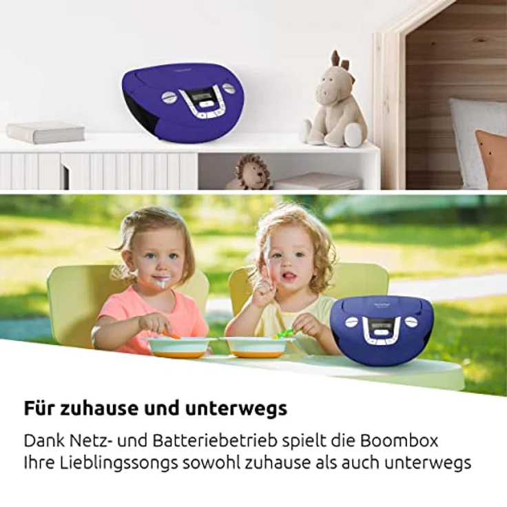 TechniSat Viola CD-1 | Boombox mit Bluetooth, Batteriebetrieb, CD-Player & UKW-Radio – Bild 4