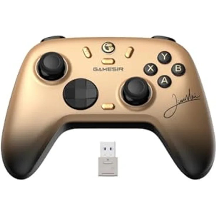 GameSir Nova Lite 2 Champions Edition, Multiplattform-Wireless-Game-Controller in Light White mit kabelloser Verbindung