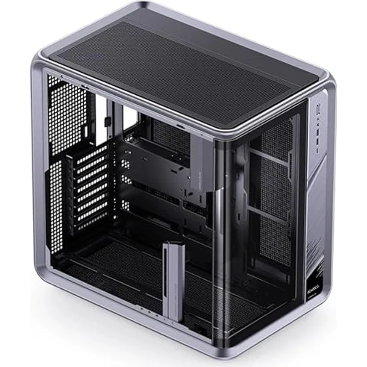 Jonsplus BO400CG PC-Gehäuse, Midi-Tower ATX mit Tempered Glass, Curved Design, gunmetal grey – Bild 2