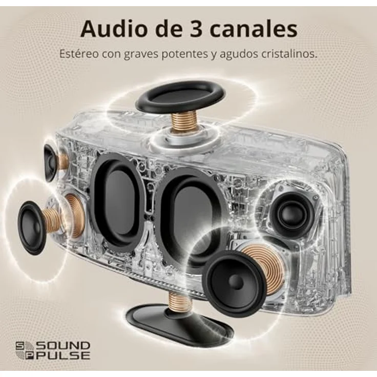 Tronsmart Fiitune X30, Tragbarer Stereo-Lautsprecher mit 80 W, 50 - 40000 Hz, Verkabelt & Kabellos, LDAC, 15 m Reichweite, Grau – Bild 5